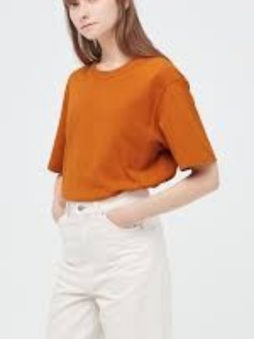 Uniqlo U short sleeve crewneck t-shirt orange unisex size M - Picture 2 of 7